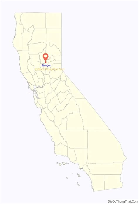 Map of Bangor CDP, California - Thong Thai Real