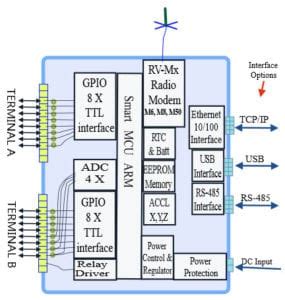 RAZN GPIO Terminals With Analog Inputs Raveon Technologies