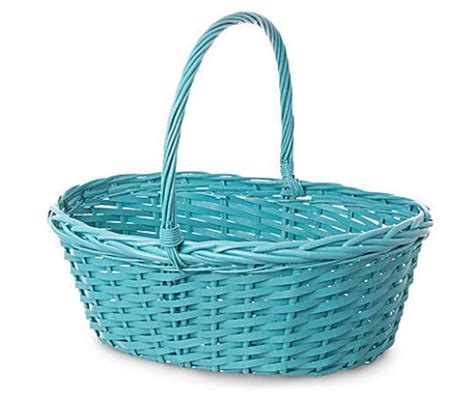 Large Blue Glitter Wicker Easter Basket Big Lots Wicker Easter