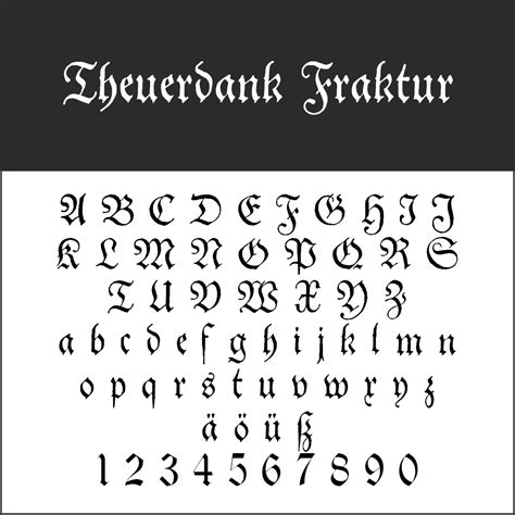 Old German Font Alphabet