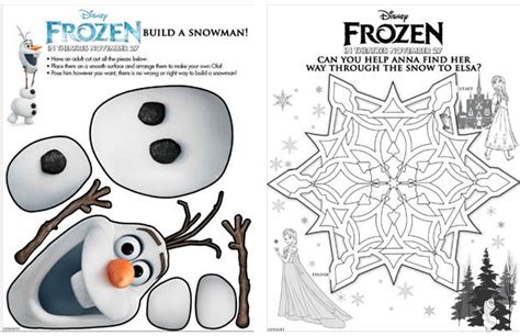 Disneys Frozen Printable Activity Sheets Worksheets Library