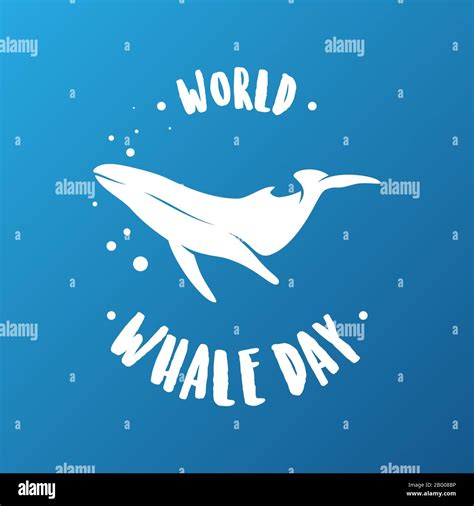 Vector Diseño De Ballena Para El Mundo Ballenas Símbolo De Día Fondo