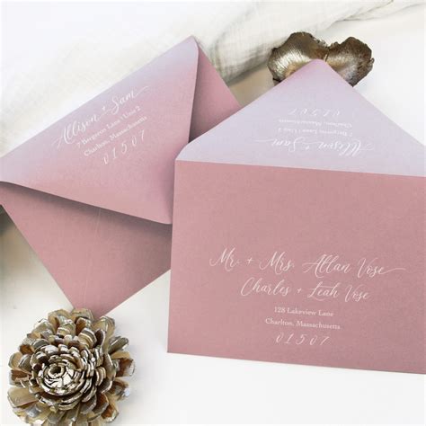 Dusty Rose Envelopes For Wedding X X X More Invite Etsy