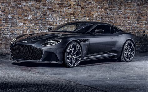 Download wallpapers Aston Martin DBS Superleggera, black supercar, black DBS Superleggera ...