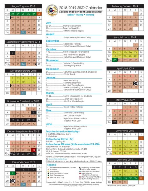 Socorro Isd Calendar