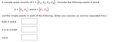 A Sample Space Consists Of S FtE1 E2 E3 E4 StudyX