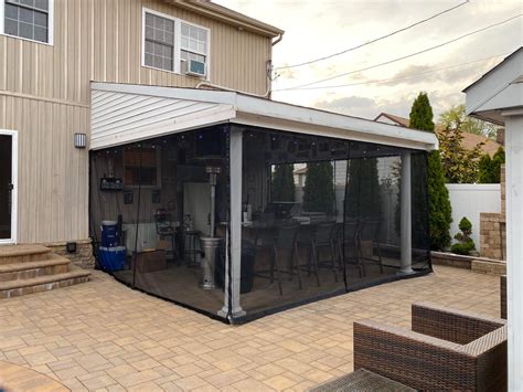 Clear Vinyl Plastic Patio Enclosures - Mosquito Curtains