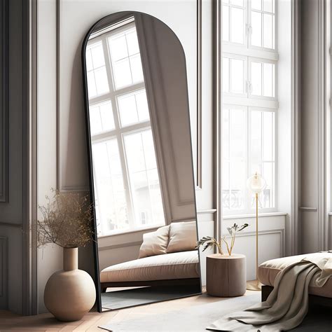 NeuType Arched Full Length Mirror, 71"x28"Full Body Mirror, Wooden Thin