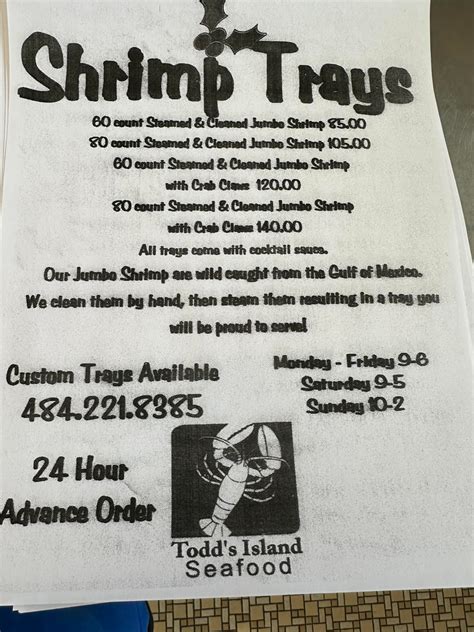 People have been asking for a... - Todd's Island Seafood