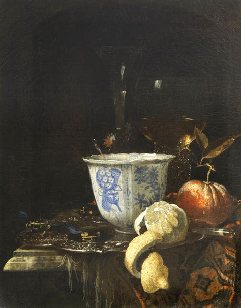 Still Life With A Chinese Porcelain Bowl Willem Kalf Artwork On Useum