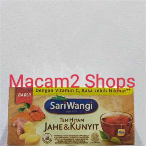 Jual Sariwangi Teh Hitam Jahe Kunyit Sachet Kantong Teh Celup