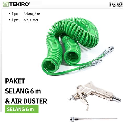 Jual Selang Kompresor Angin Air Duster Spiral Tekiro Slang Meter Gun