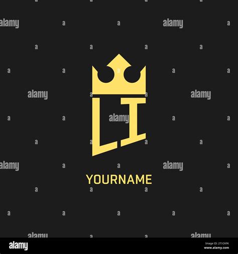 Monogram Li Logo Shield Crown Shape Elegant And Luxury Initial Logo