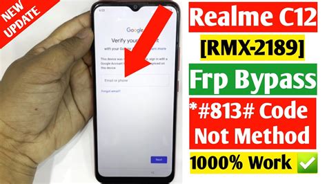 Realme C12 RMX 2189 Frp Bypass Android Version 11 Google Account