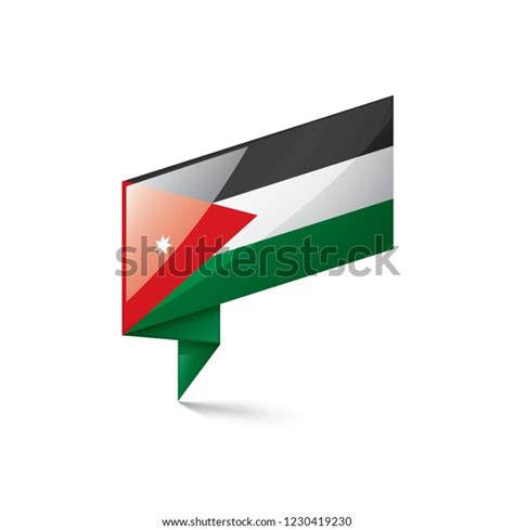 Jordan Flag Vector Illustration On White Stock Vector Royalty Free 1230419230 Shutterstock