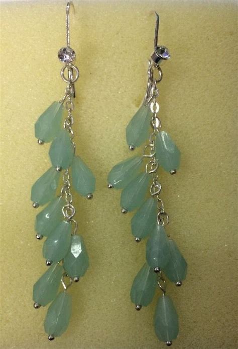 Long Earrings Dangle Earrings Seafoam Green Sea Foam Avon Dangles