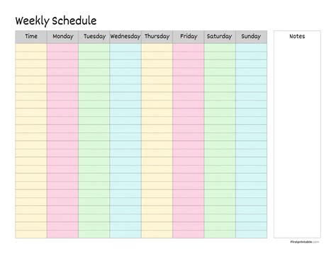 Weekly Schedule Templates | 10+ Printable PDF