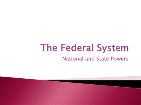 The Federal System