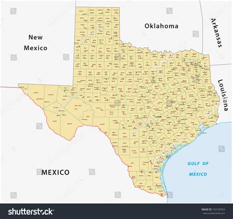 Large Printable Texas County Map