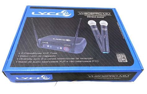 Microfone SEM Fio de Mão Duplo VHF VH 202 PRO MM Lyco NOVO