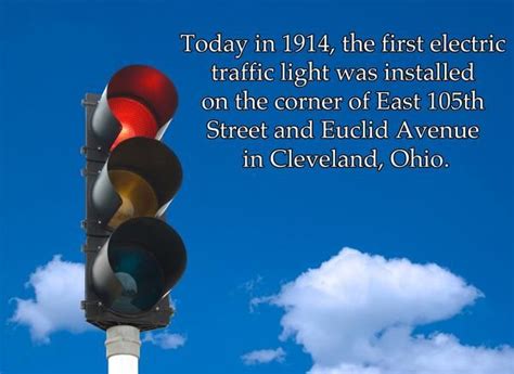 September 27, 1914 the first electric traffic light was installed in Cleveland | Traffic light ...