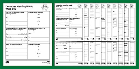 Fourth Grade December Morning Work Bundle Twinkl