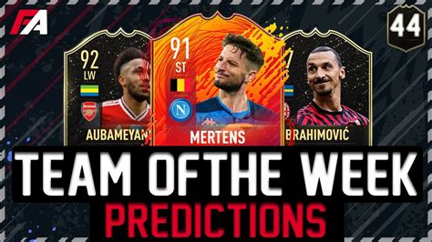 Fifa Team Of The Week Predictions Ft Aubameyang Mertens