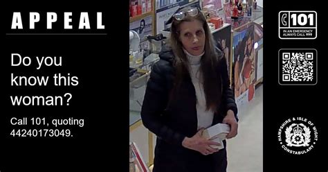 Cctv Image Released Following Shoplifting Incident At New Milton