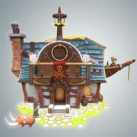 Stylized Pirate House Max Pirate House Pirates Underwater Kingdom