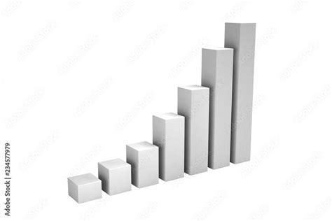 Business Growth Bar Graph Curve 3d Render Illustration Stock