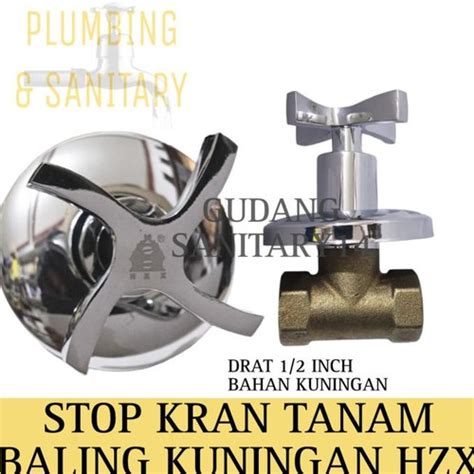 Jual Stop Kran Tanam Baling Kuningan Inch Keran Tembok Valve Brass