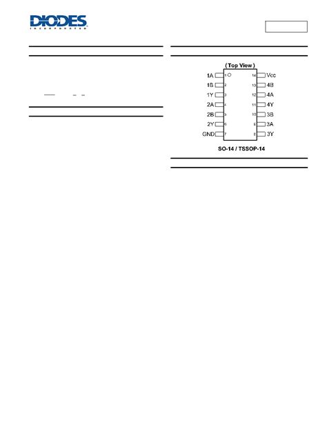 74hct00 Datasheet18 Pages Diodes Quadruple 2 Input Nand Gates