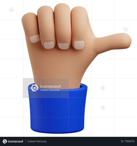 Come On hand gesture 3D Icon download in PNG, OBJ or Blend format