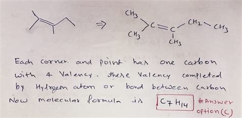 [Solved] The structural formula: Has what molecular formula? a. C7H16 b ...