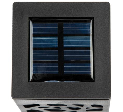 Pack 4 Balizas Solares LED Exterior Luz De Llama Negro 3000K 7hSevenOn