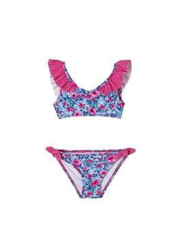 Bikini Mayoral Combinado Magenta Azul Para Niña
