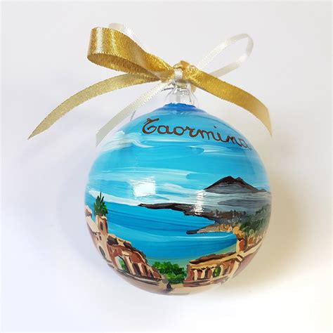 Taormina Souvenir Gift From Sicily. Hand Painted Ornament - Etsy