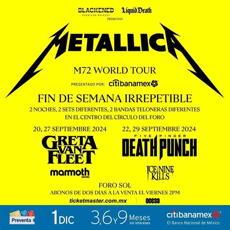 Metallica Anuncia Nueva Gira M World Tour Checa Aqu Las Fechas