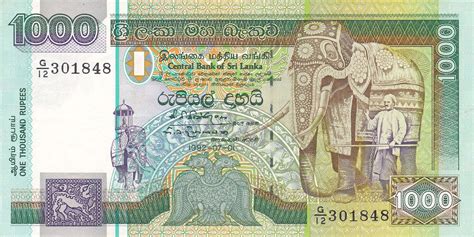 1991 2006 Sri Lanka Heritage 1000 Rupee Note