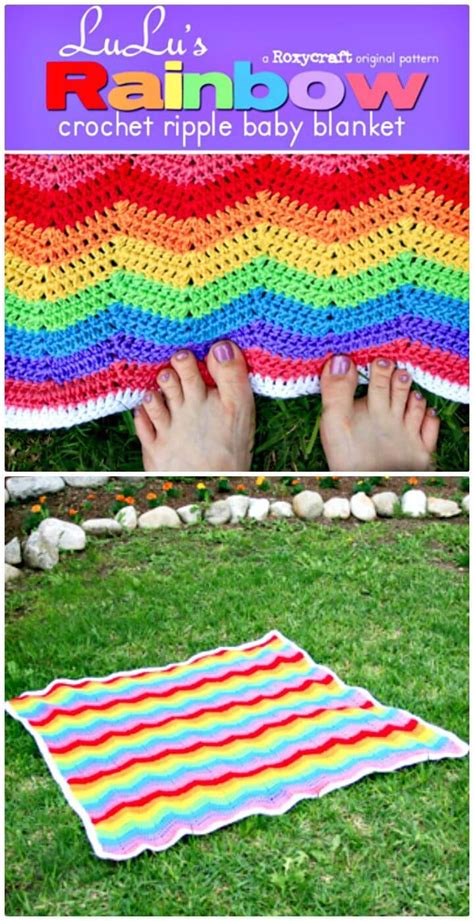 55 Free Crochet Rainbow Patterns 14 Rainbow Blanket ⋆ Diy Crafts