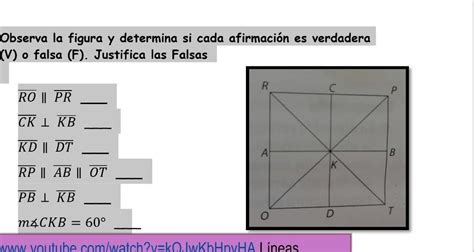 Observa La Figura Y Determina Si Cada Afirmaci N Es Verdadera V O