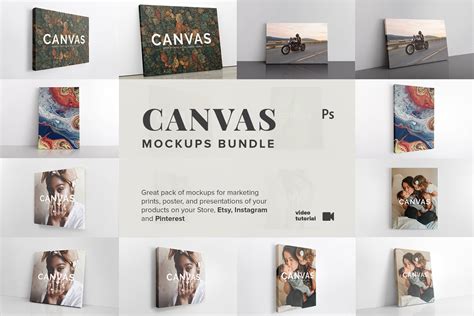 Canvas Mockups Bundle Free Psd Mockups Free Psd Templates