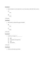 Isol Test Docx Question Rules Of Behavior Is A Term That