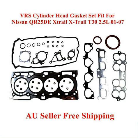 Vrs Cylinder Head Gasket Set Fit For Nissan Qr25de Xtrail X Trail T30 25l 01 07 Ebay