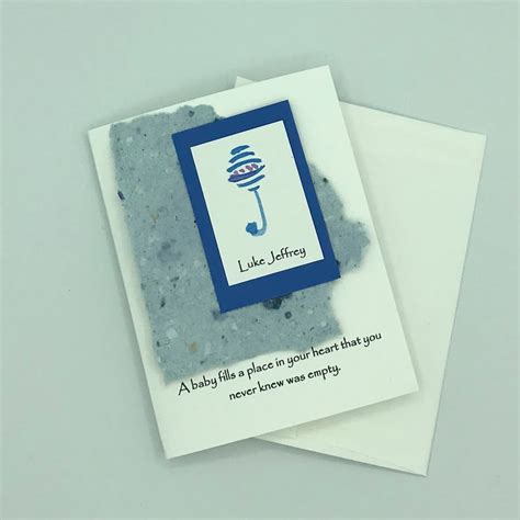 New Baby Boy Card Personalized Baby Announcement or Shower - Etsy