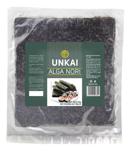 Alga Nori Para Sushi Unkai Hojas Mercadolibre