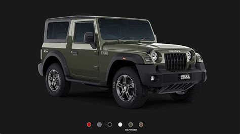 Mahindra Thar Gets Deep Forest Colour Option Carwale