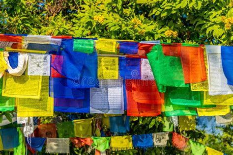 Nepali Colorful Prayer Flags Stock Image - Image of himalayas, holy: 265004759