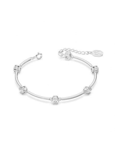 Brazalete Swarovski Constella Talla Redonda Blanco Baño de Rodio