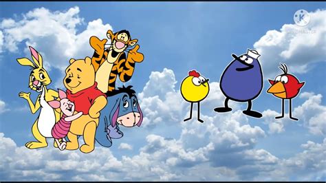 Peep Chirp Quack Pooh Piglet Tigger Rabbit Eeyore Falling Screaming